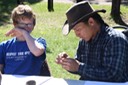 Curtis Hallock teaching beading